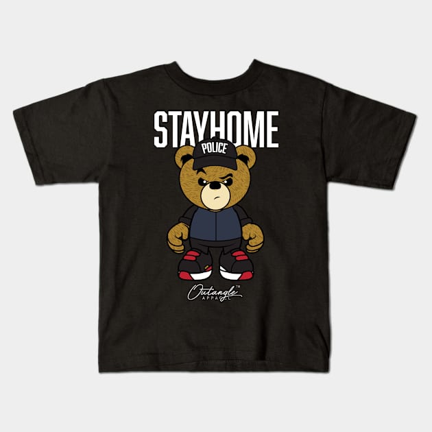 stay home, pandemic tee Kids T-Shirt by janvimar